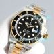HP Factoty Luxury Clone Rolex Submariner Two-tone Black Face Watch Swiss 3235 Movement (2)_th.jpg